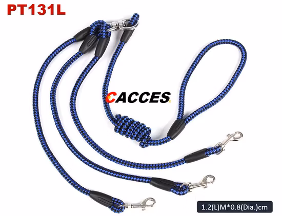 짠 로프 PU 애완 동물 가죽 끈 및 목걸이, 가죽 개 목걸이 개 리드
